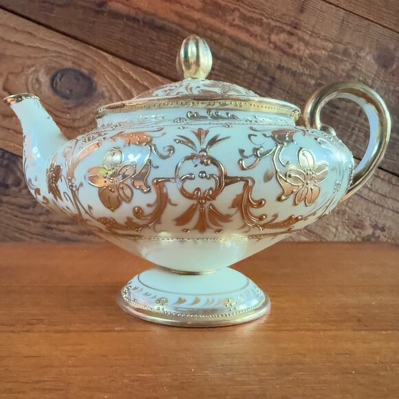 Other - Rare Antique Nippon Hand-painted Gold Bone China Tea Set